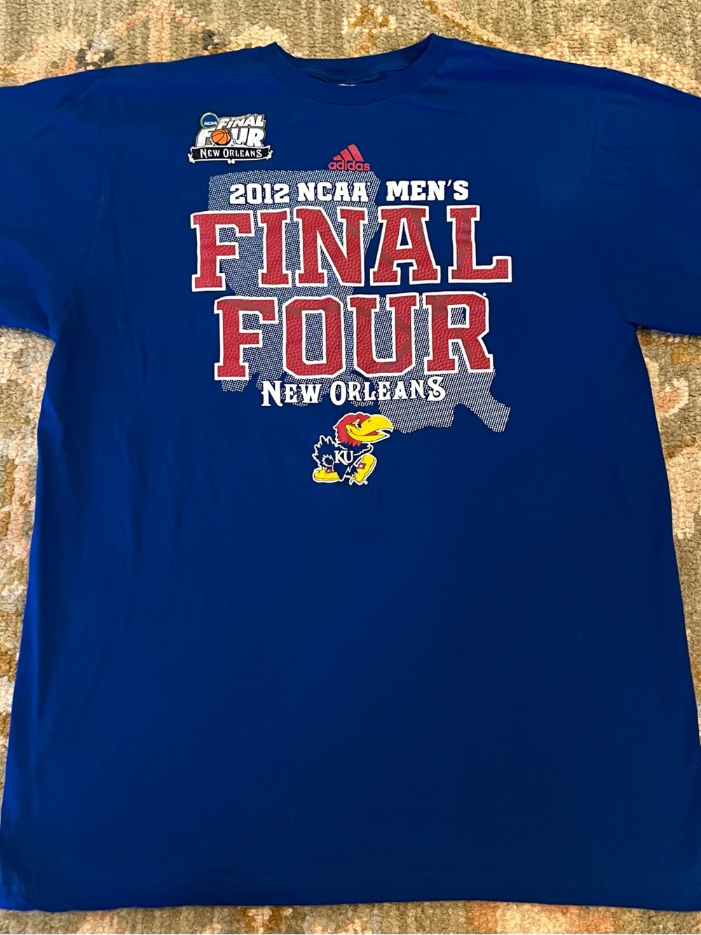 Kansas Jayhawks‎ Adidas T-Shirt 2012 NCAA Final Four Men’s Size Large Color Blue